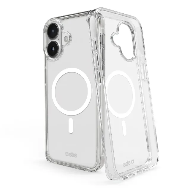 SBS MagSafe Hülle für iPhone 16 Plus transparent magnetisch