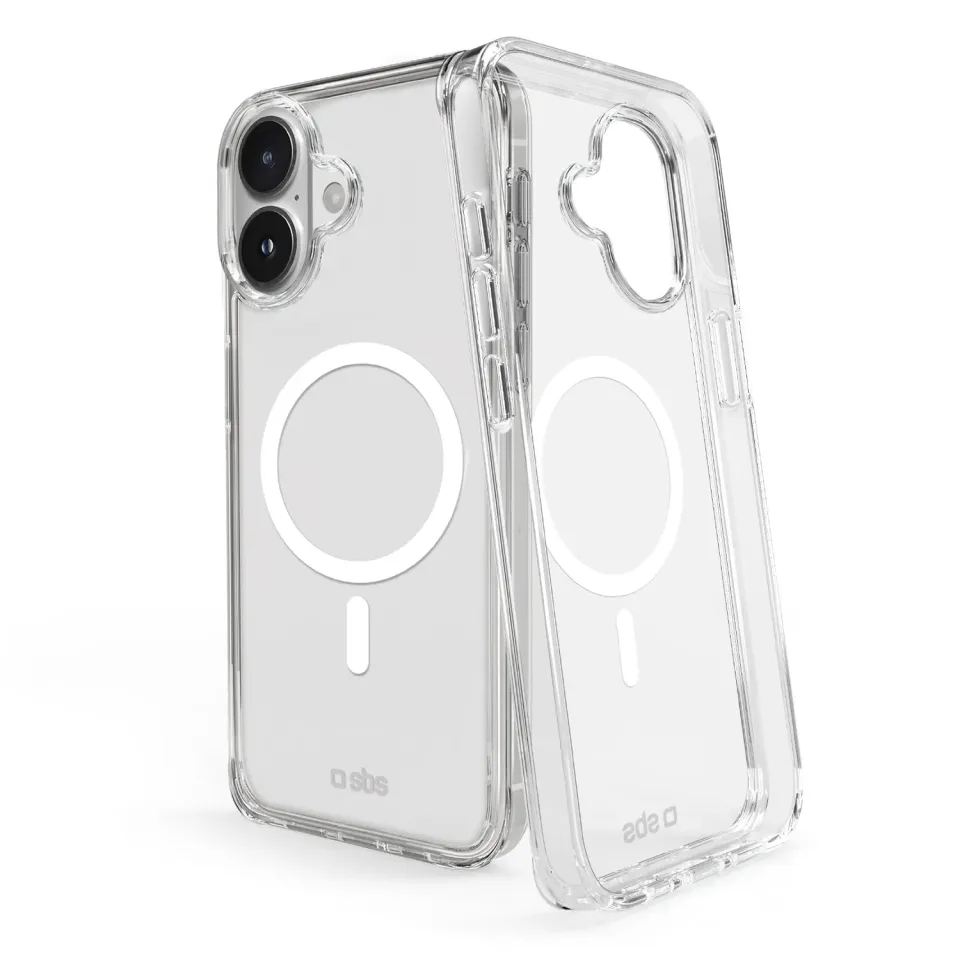 SBS MagSafe Hülle für iPhone 16 Plus transparent magnetisch