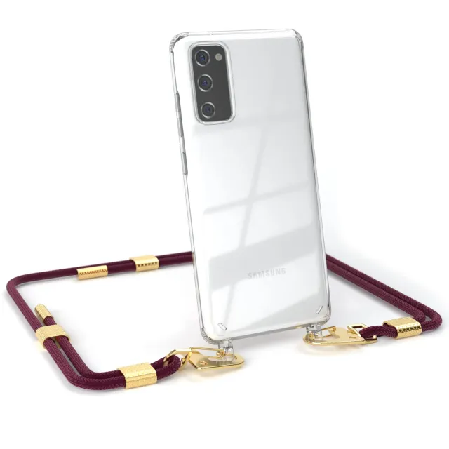 EAZY CASE Galaxy S20 FE Handykette Beere Clips Gold Clear