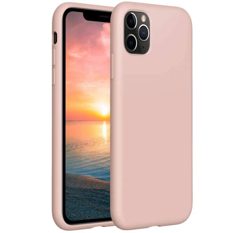 YATWIN iPhone 11 Pro Max Silikonhülle Sand Rosa matt