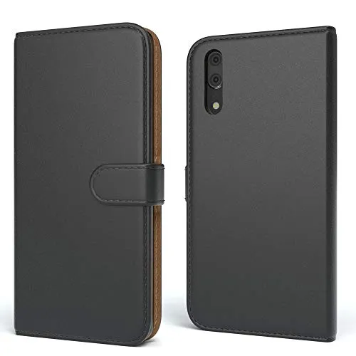 EAZY CASE Huawei P20 Klapphülle Schwarz Book mit Kartenfach