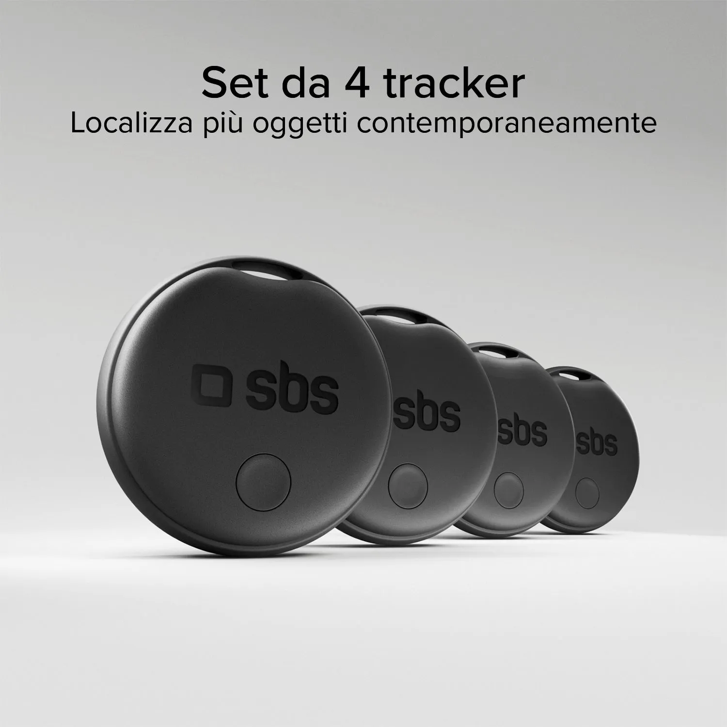 SBS Wireless Tracker Apple Find My Google Schwarz