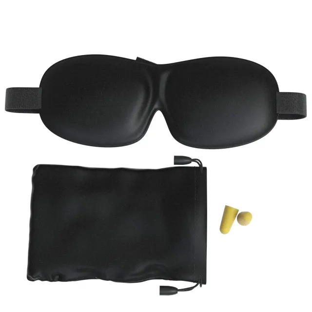 EAZY CASE Premium 3D Schlafmaske blickdicht mit Ohrstöpseln