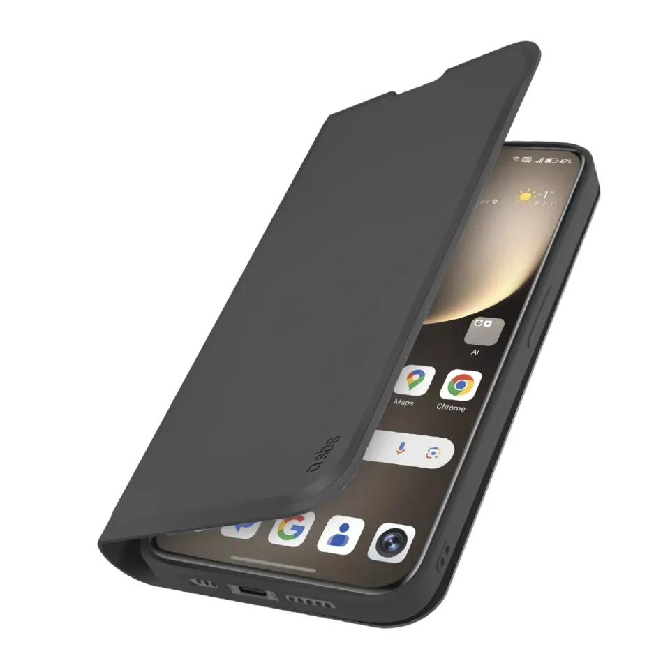 SBS Wallet Smooth Honor Magic7 Pro Hülle schwarz