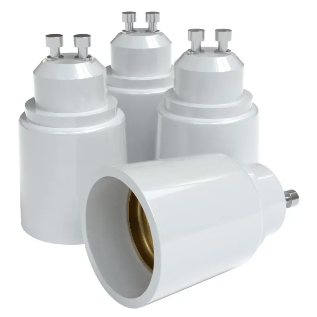 EAZY CASE GU10 auf E27 Lampenadapter weiß 4er Pack
