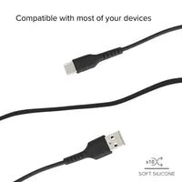 SBS USB Ladekabel Micro-USB 2 m schwarz Datenkabel