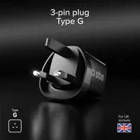 SBS 20W USB-C Wand Ladegerät UK Stecker PD
