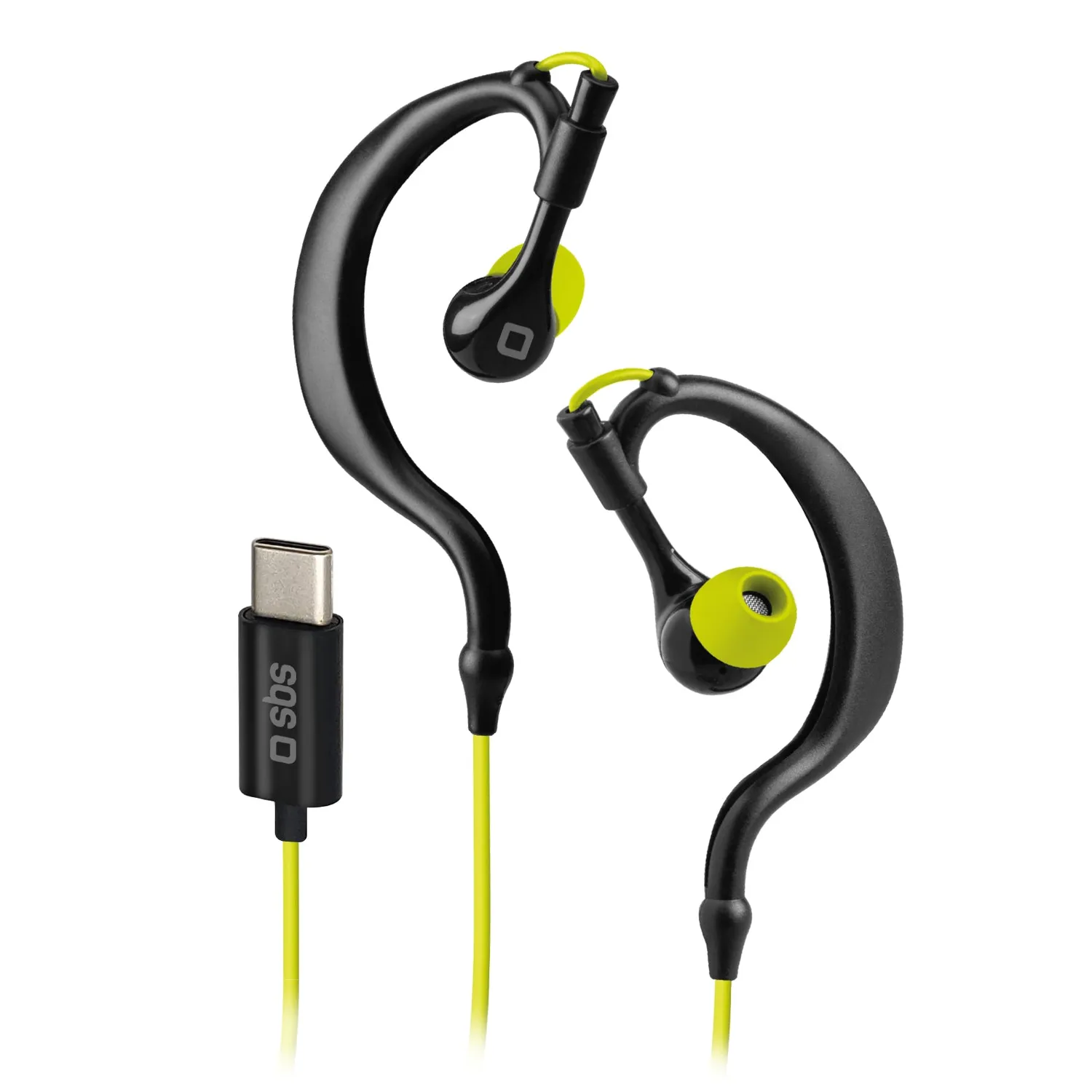 SBS Sport Kopfhörer USB-C kabelgebunden IPX5 mit Bügel
