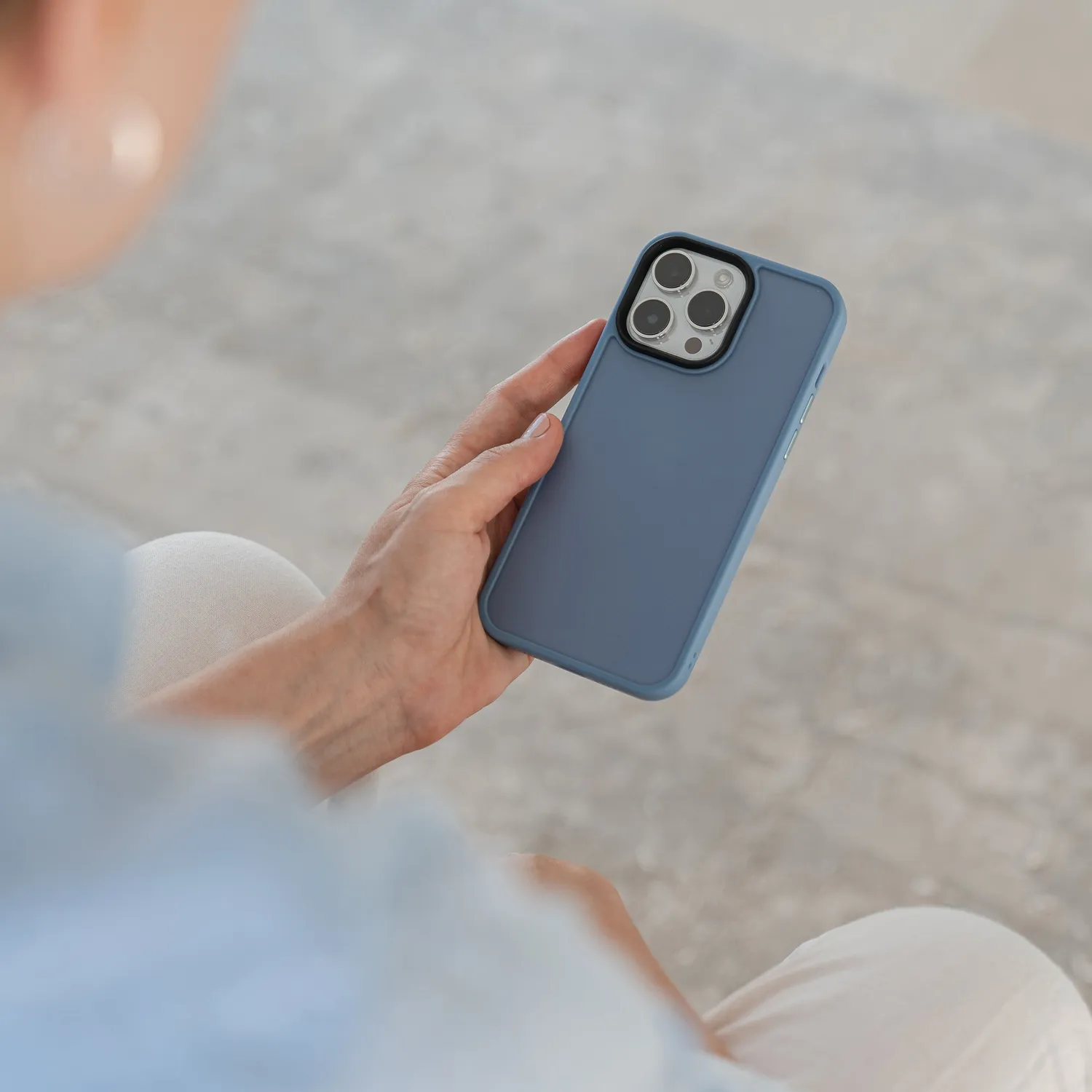 arktis Solid iPhone 17e Hülle Pastellblau matt