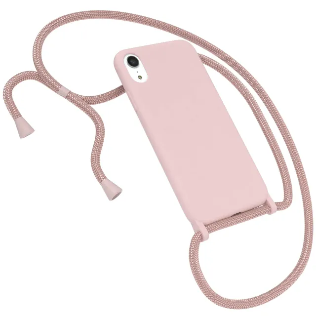 EAZY CASE iPhone XR Handykette Alt Rosa mit Band
