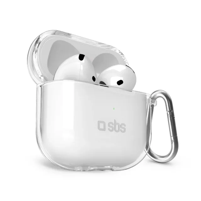 SBS Apple AirPods 4 Hülle TPU mit Karabiner stoßfest