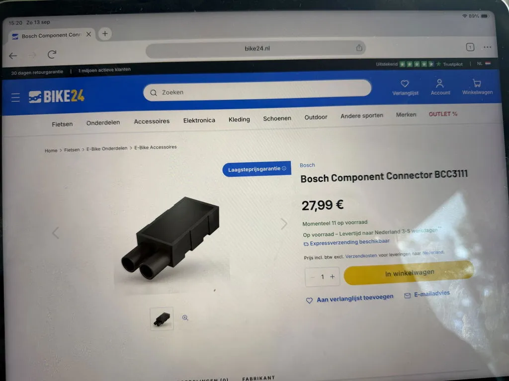 SP Connect Bosch LPP E-Bike Kabel 110 cm USB-C wetterfest