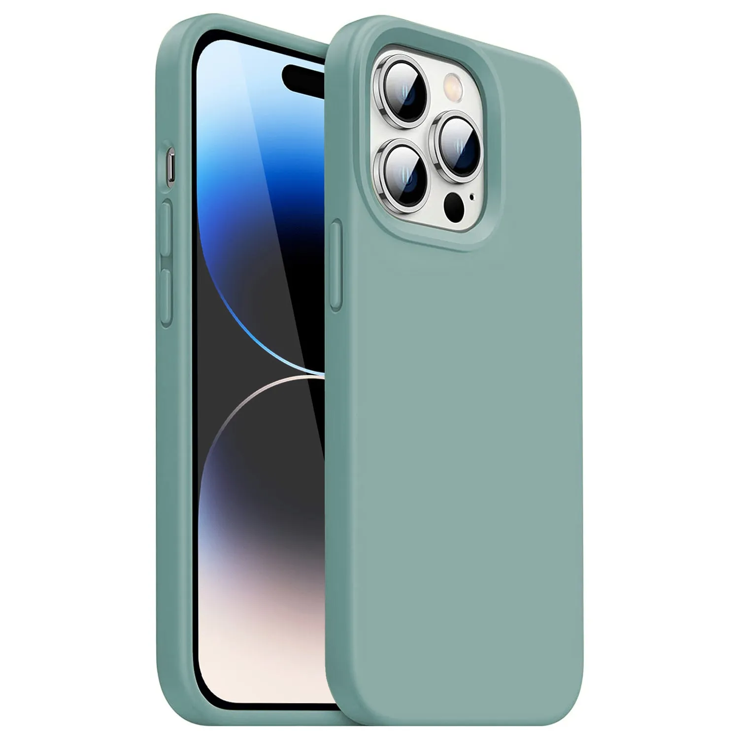 arktis Silikon iPhone 15 Pro Case Weiß Mikrofaser