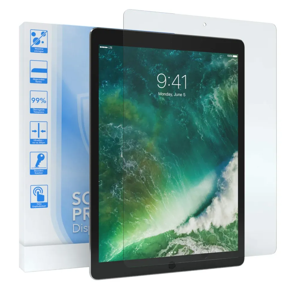 EAZY CASE iPad Pro 12,9 2017 Schutzfolie transparent 9H