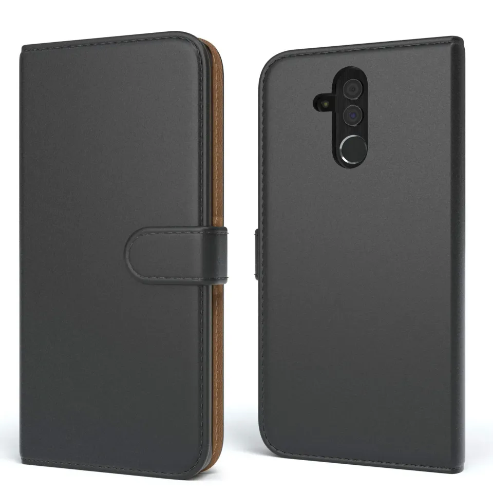 EAZY CASE Mate 20 Lite Book Handyhülle Schwarz Klapp