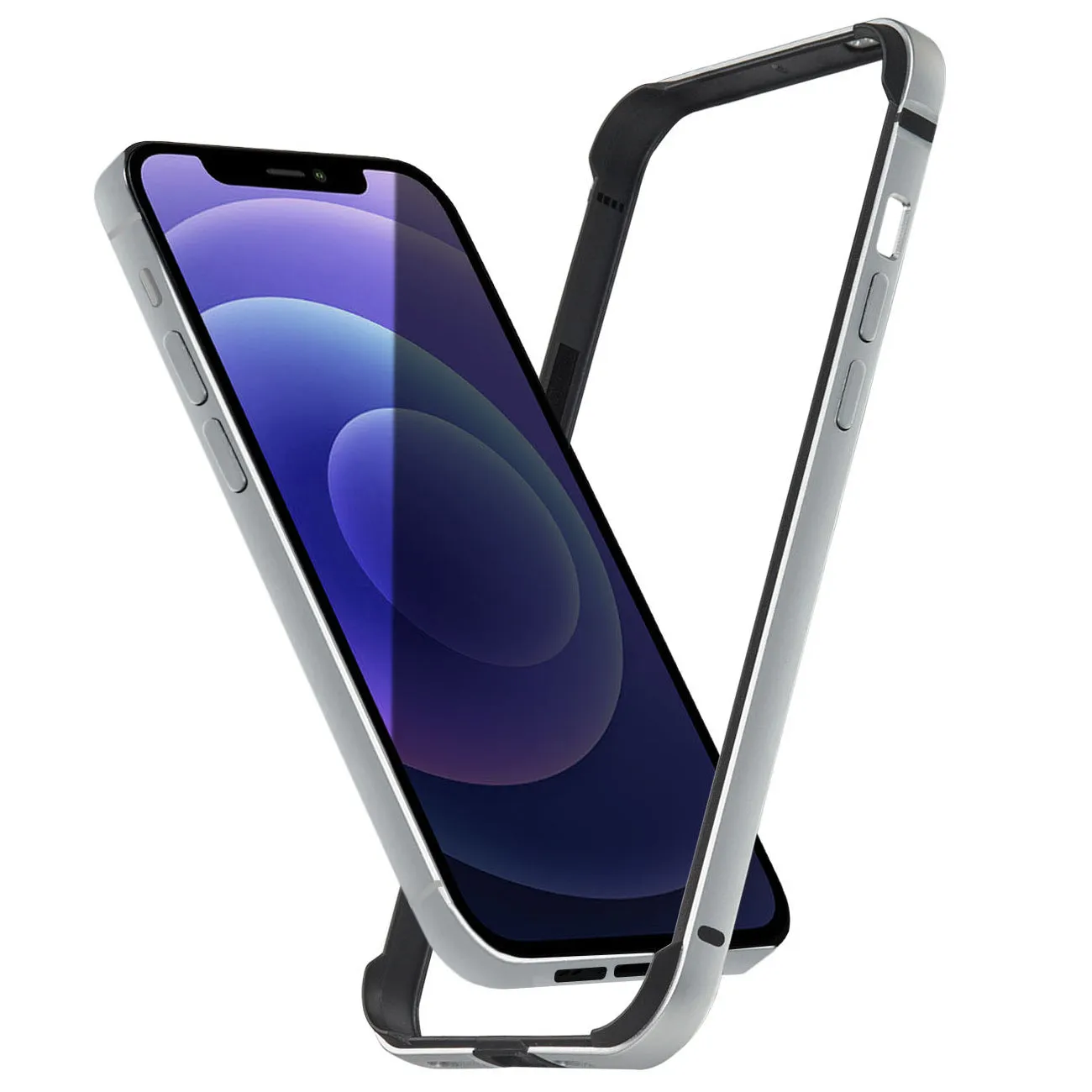 arktis AirZERO Alu Bumper iPhone 14 Hülle Silber