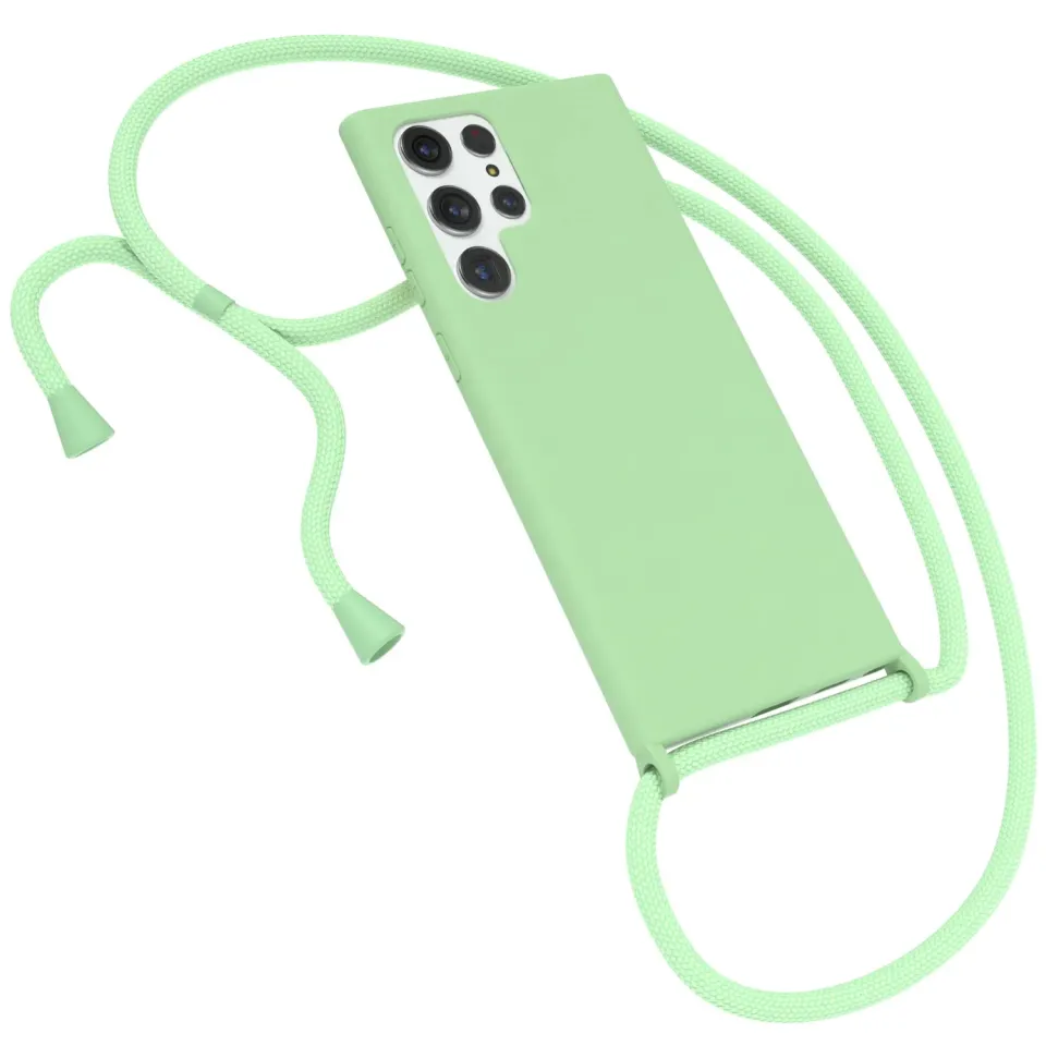 EAZY CASE Galaxy S22 Ultra Handykette Grün mit Band