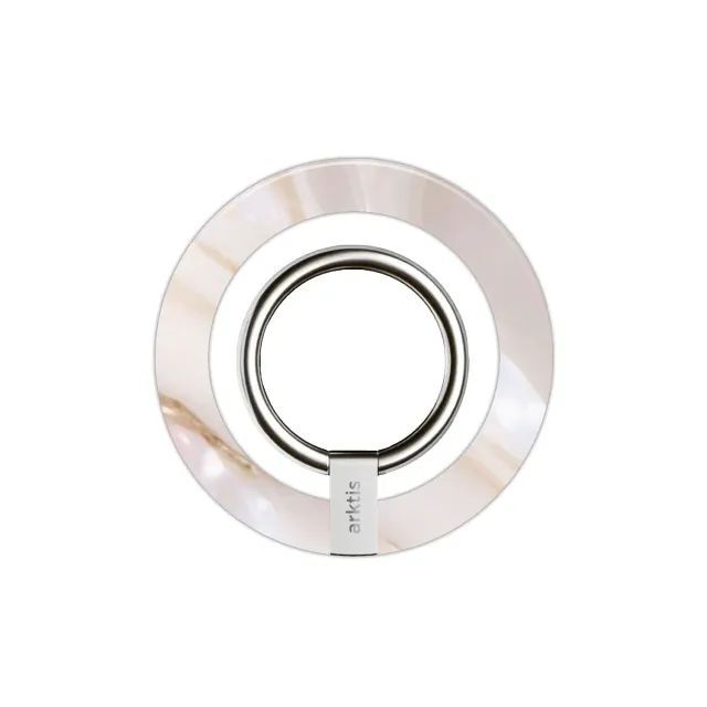 arktis Marble Flower MagSafe Ringhalter Silber