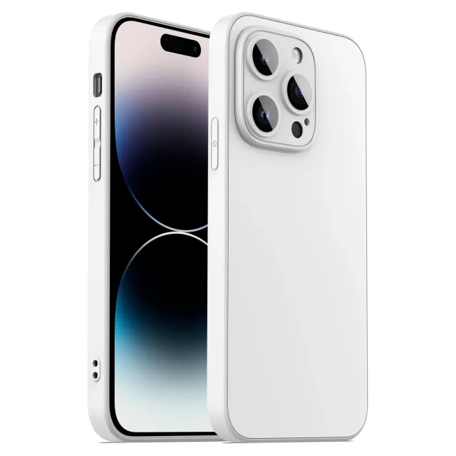 arktis INVICTUS iPhone 14 Pro Max Hülle Weiß Glas