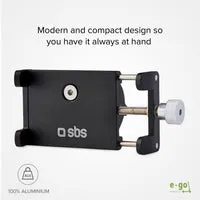 SBS Fahrrad Handyhalterung Alu für Lenker bis 6,7 Zoll vibrationsfest
