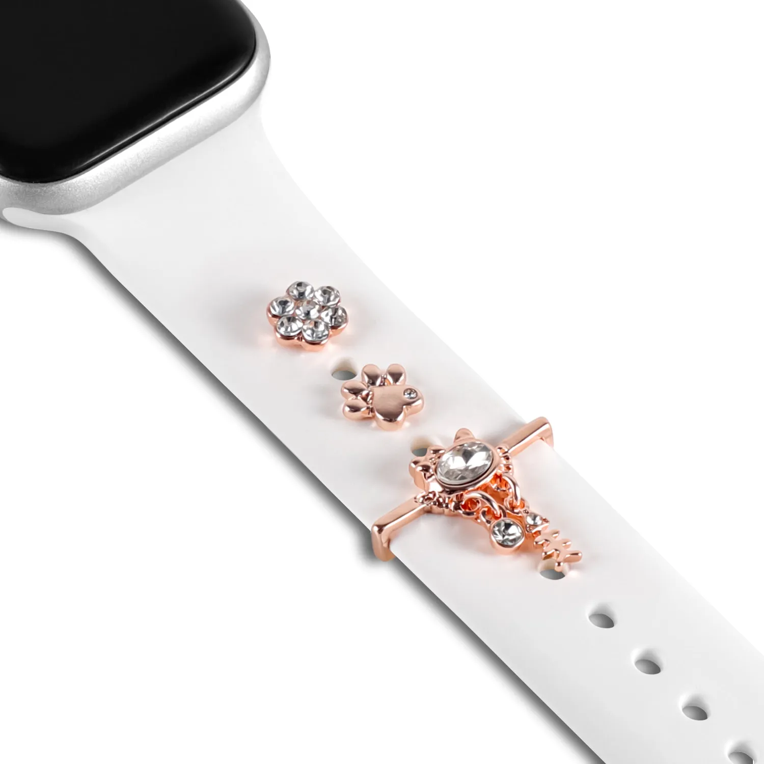 arktis Paw and Kitty Apple Watch Charms Gold Edelstahl