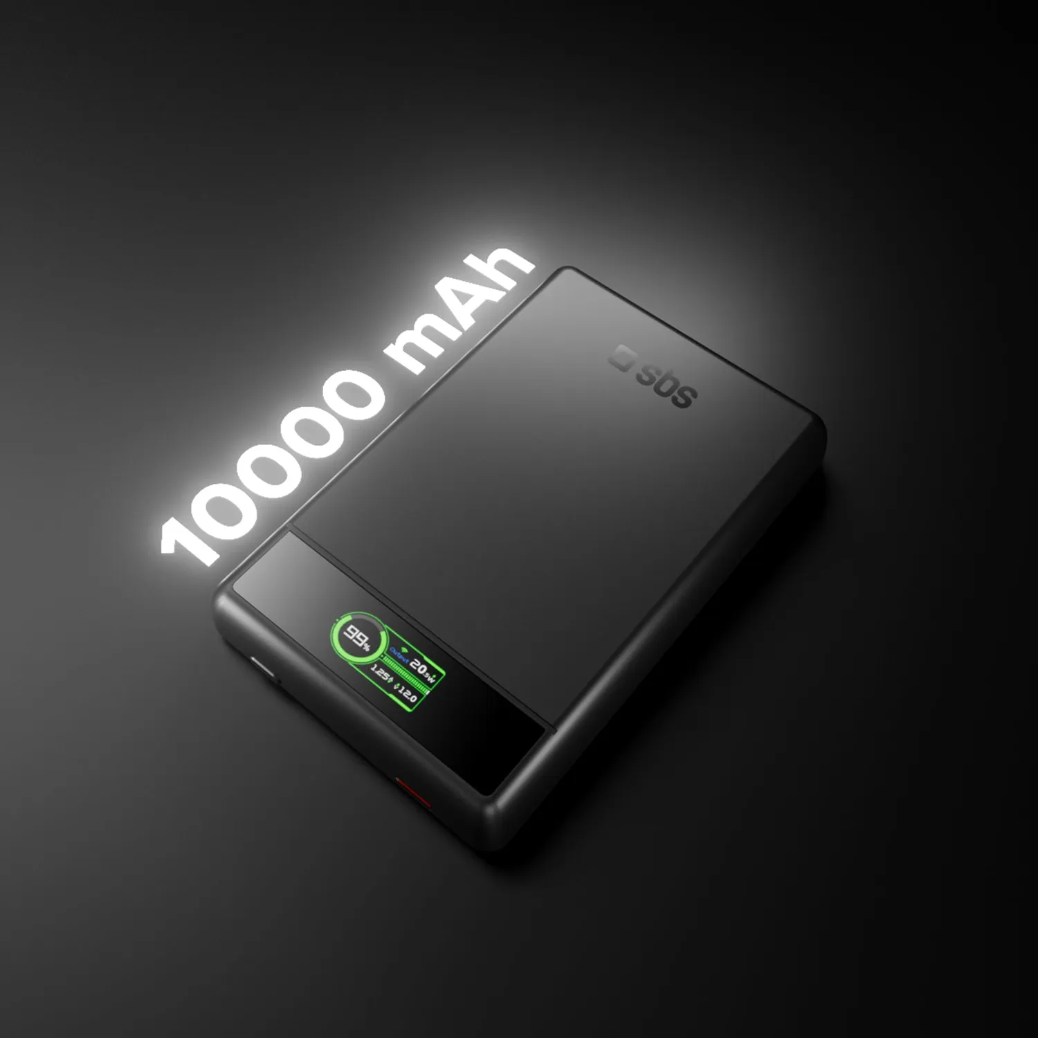 SBS 10000 mAh magnetische Powerbank MagSafe Display 15W