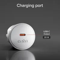 SBS Schuko Wandladegerät USB-C 20W PD schnell