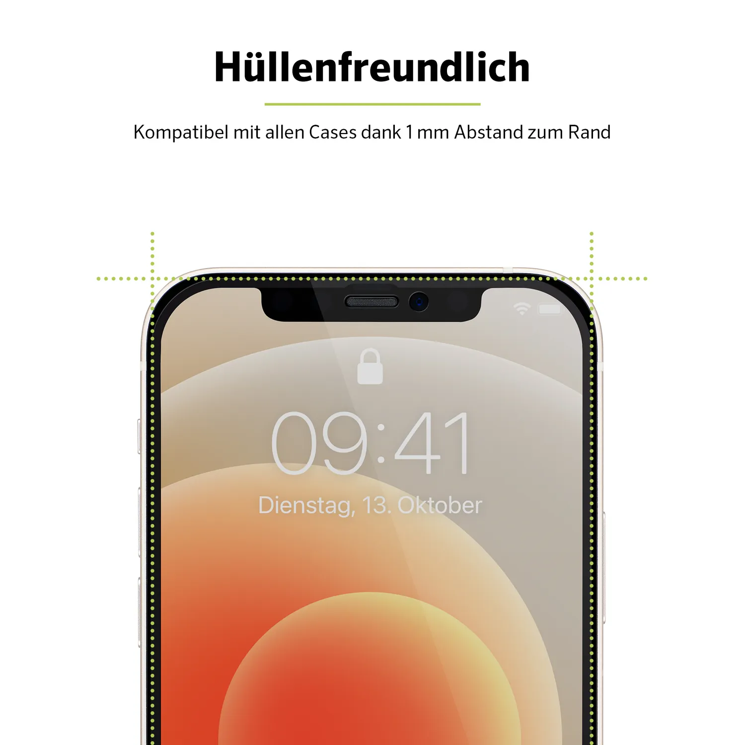 Artwizz PrivacyGlass iPhone 12 mini Blickschutz schwarz