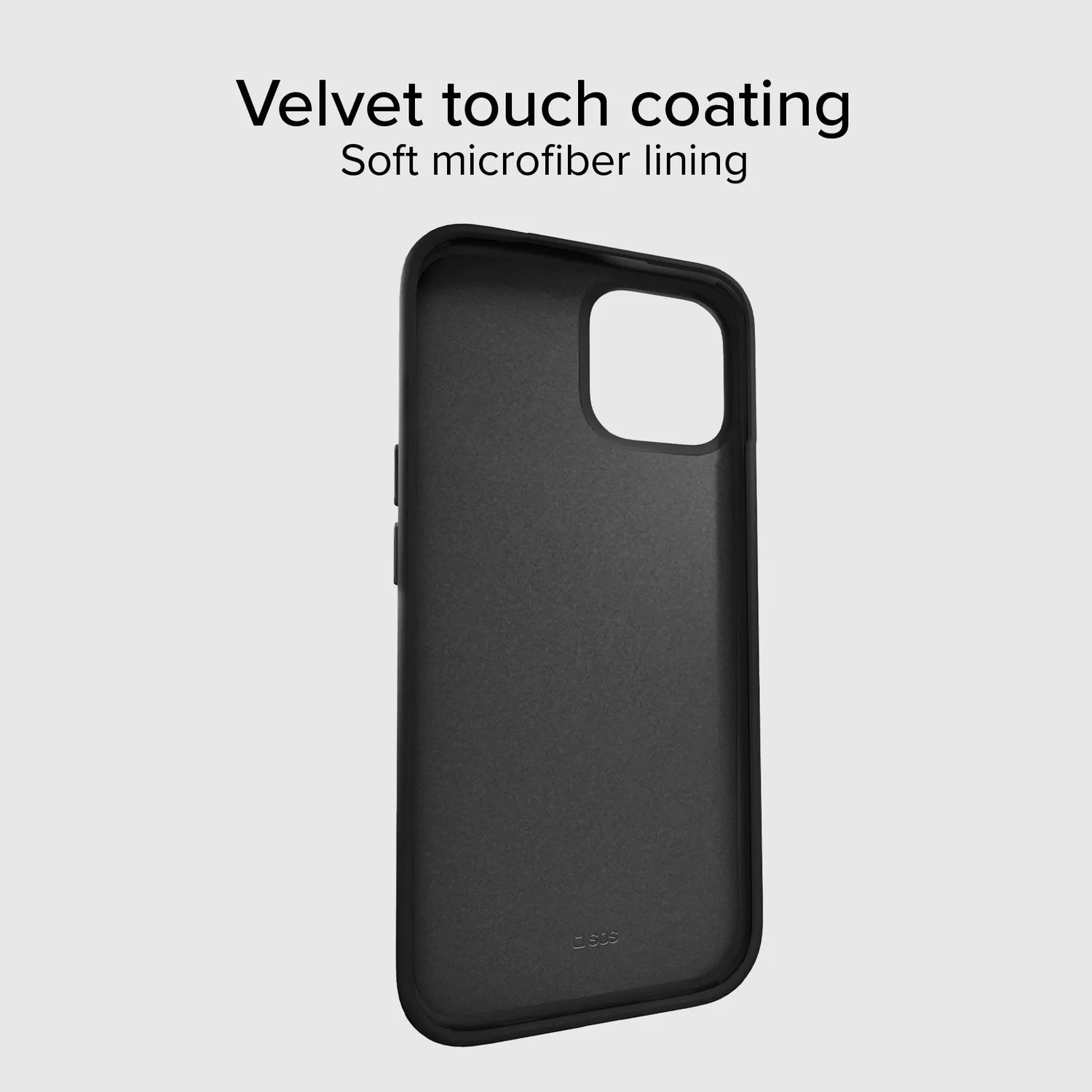 SBS Instinct Handyhülle iPhone 14 Pro Max Schwarz Mikrofaser