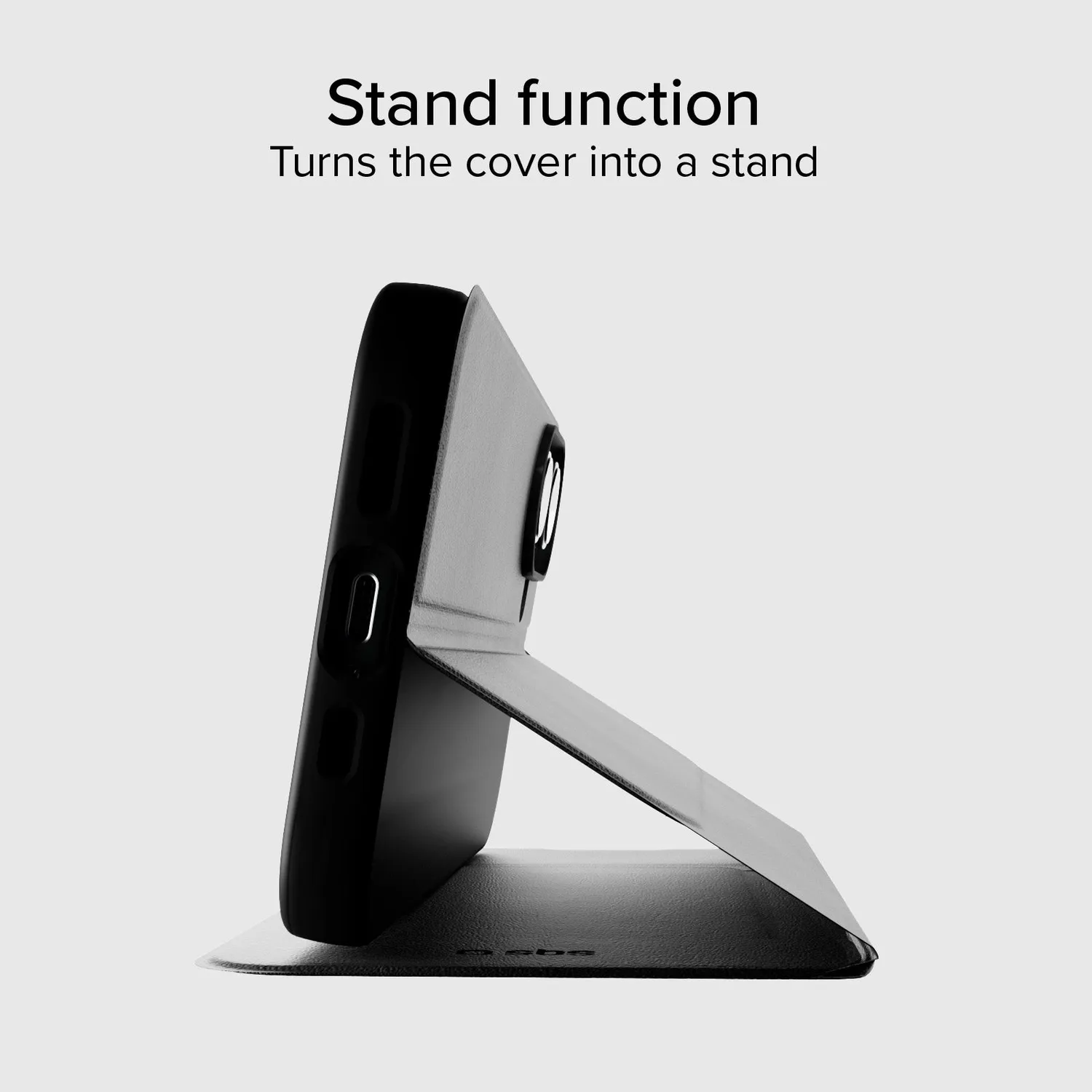 SBS Wallet Smooth Handyhülle iPhone 16 Schwarz Stand
