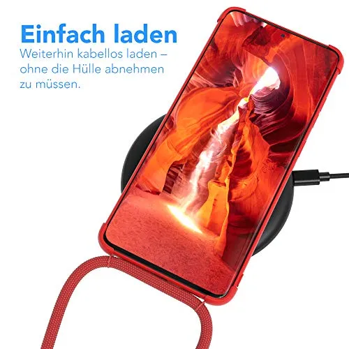 EAZY CASE Galaxy S20 Ultra Handykette Hülle Band Rot