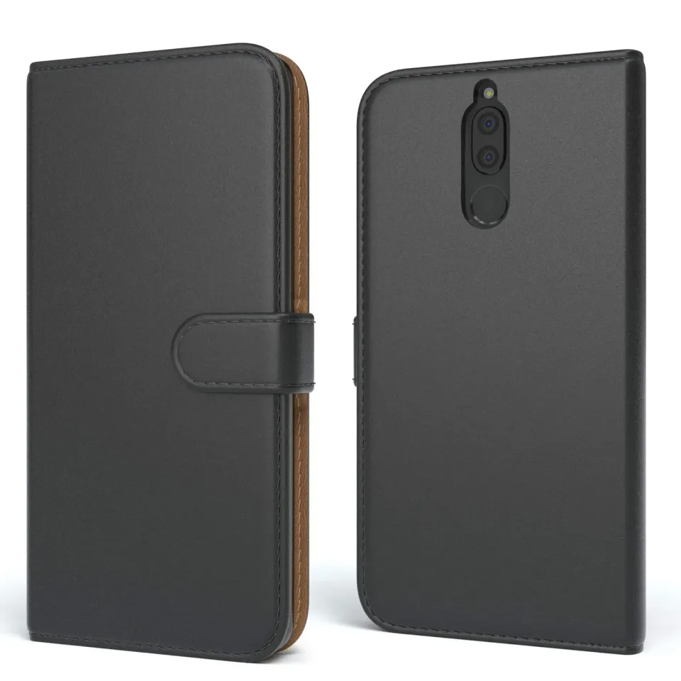 EAZY CASE Huawei Mate 10 Lite Handytasche Book Schwarz Leder