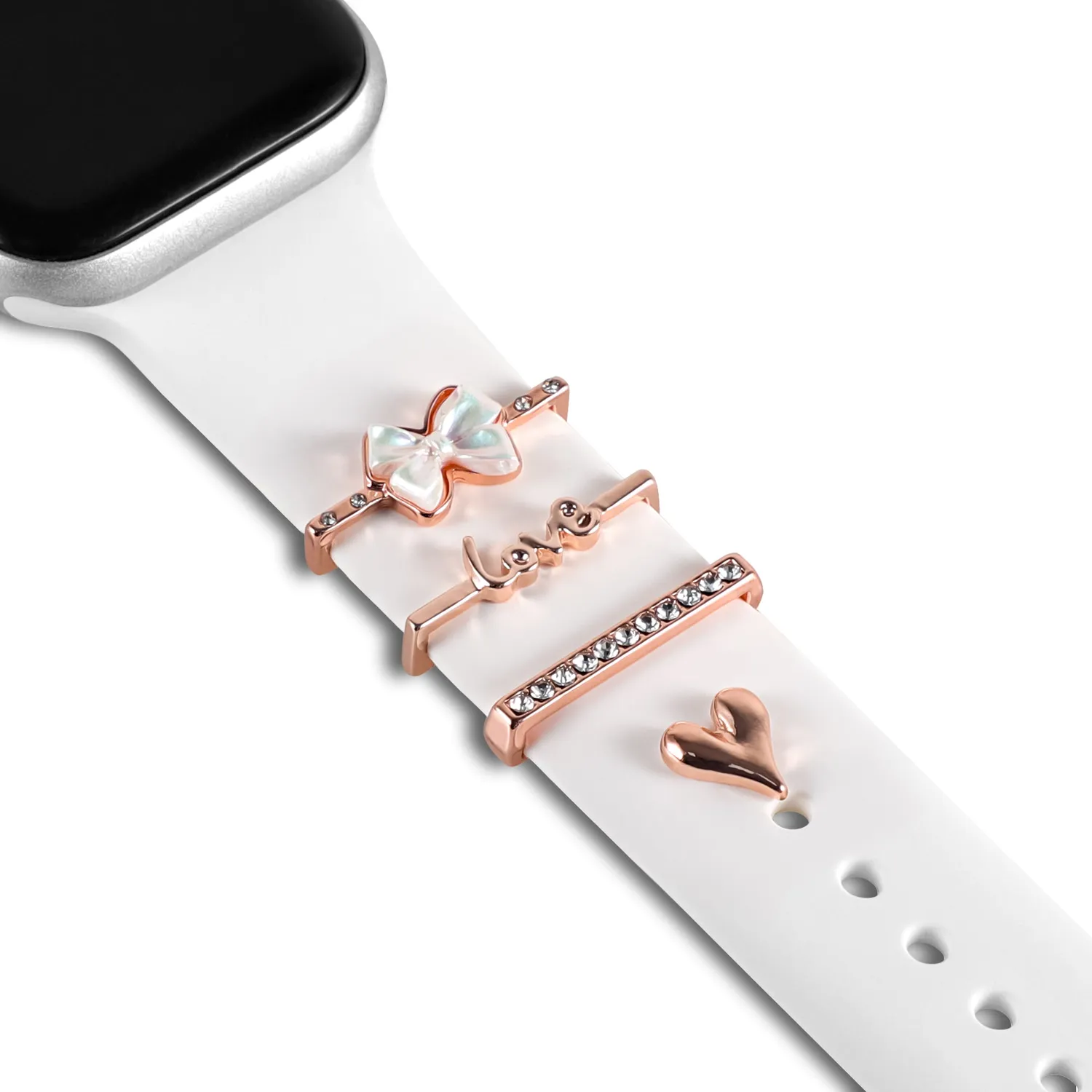 arktisband Love Bow Apple Watch Charm Gold Edelstahl