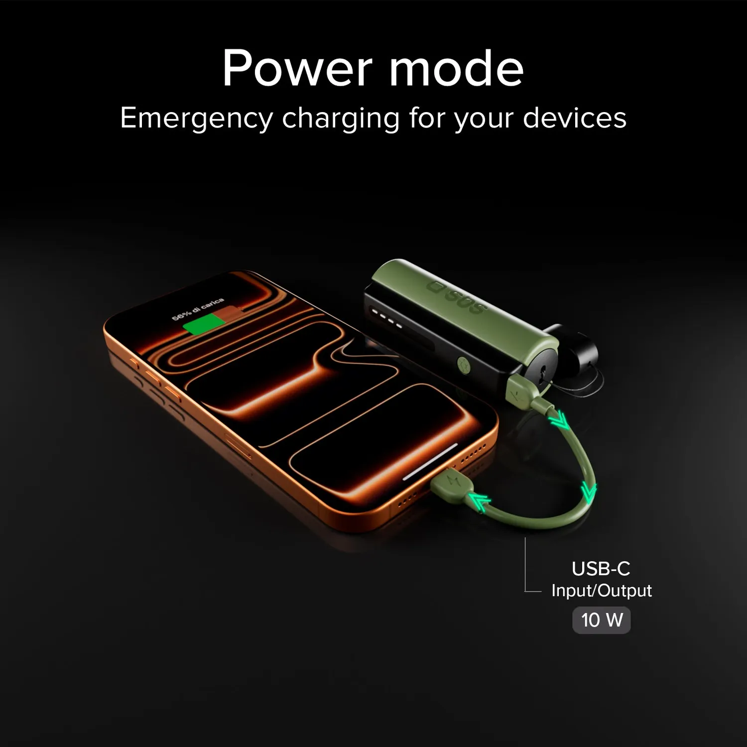 SBS Wild Gear Powerbank 5000mAh Outdoor LED USB-C 10W