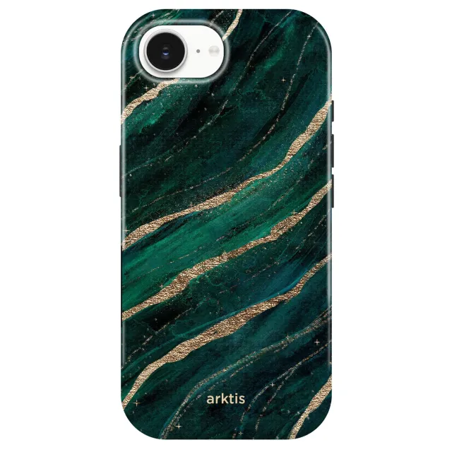 arktis iPhone 17e Hülle Green Marble MagSafe