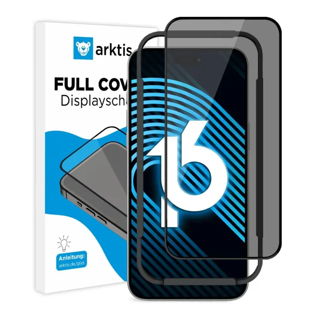 arktis iPhone 16 Plus Privacy Panzerglas 1 Stück