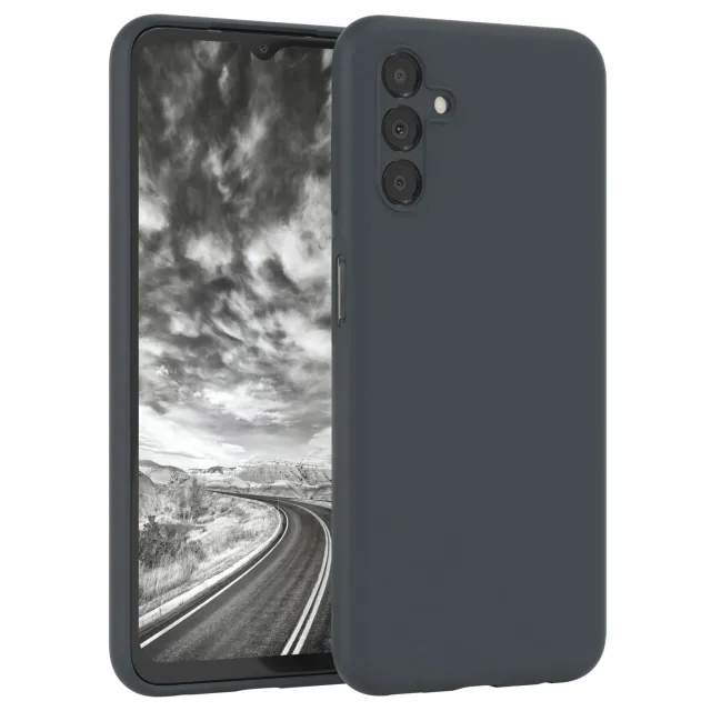EAZY CASE Premium Silikon Galaxy A13 4G Handyhülle Dunkelgrau