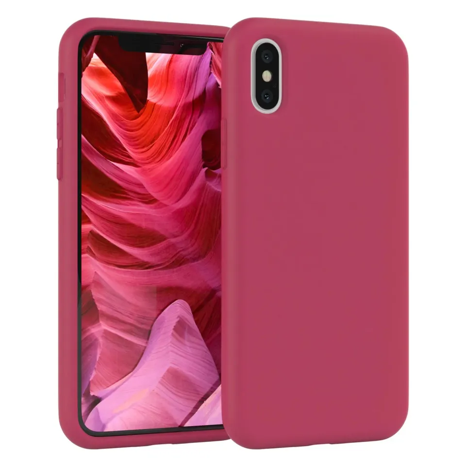 EAZY CASE iPhone X/XS Nano Silikonhülle Beere dünn