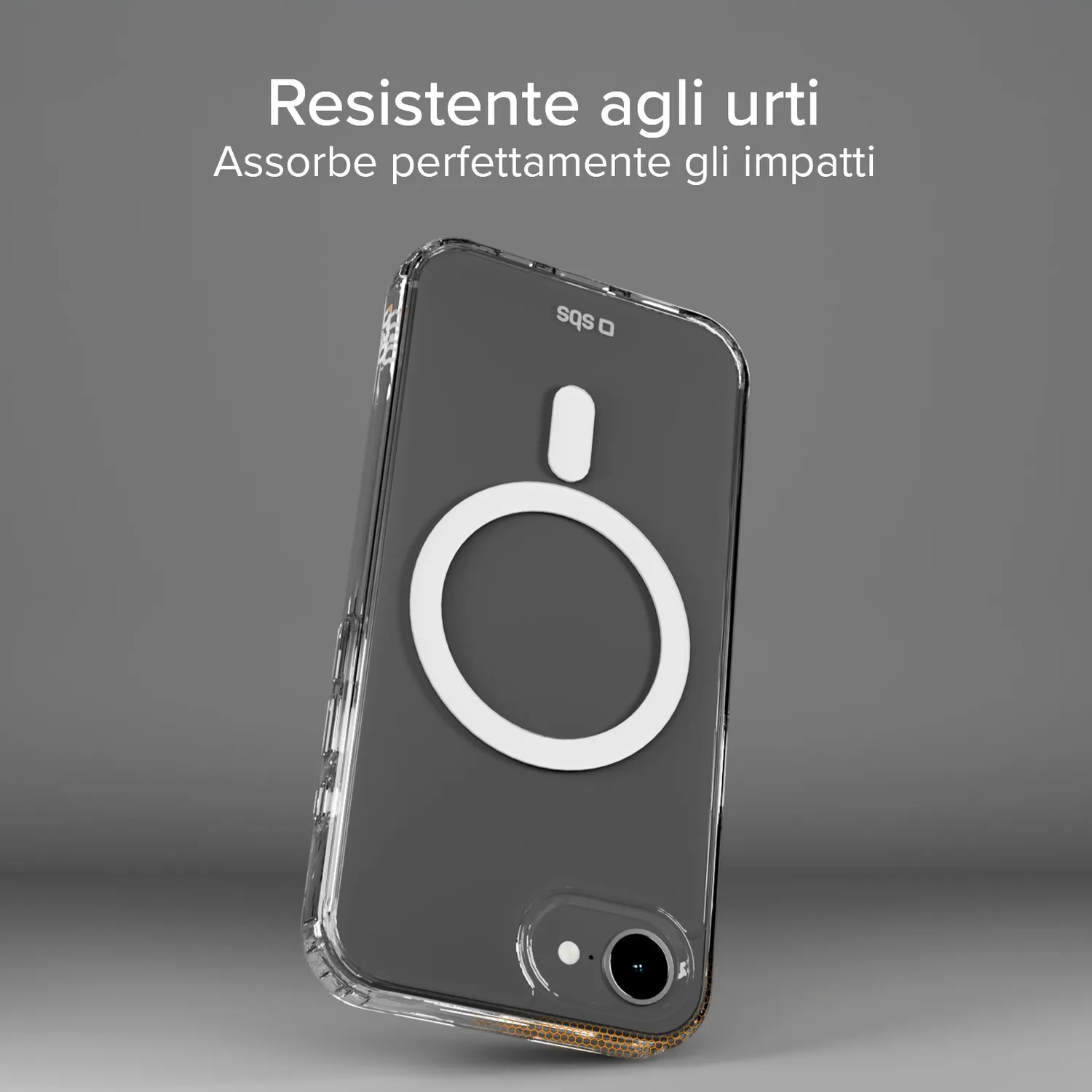 SBS D3O iPhone 17e/16e Hülle Transparent MagSafe