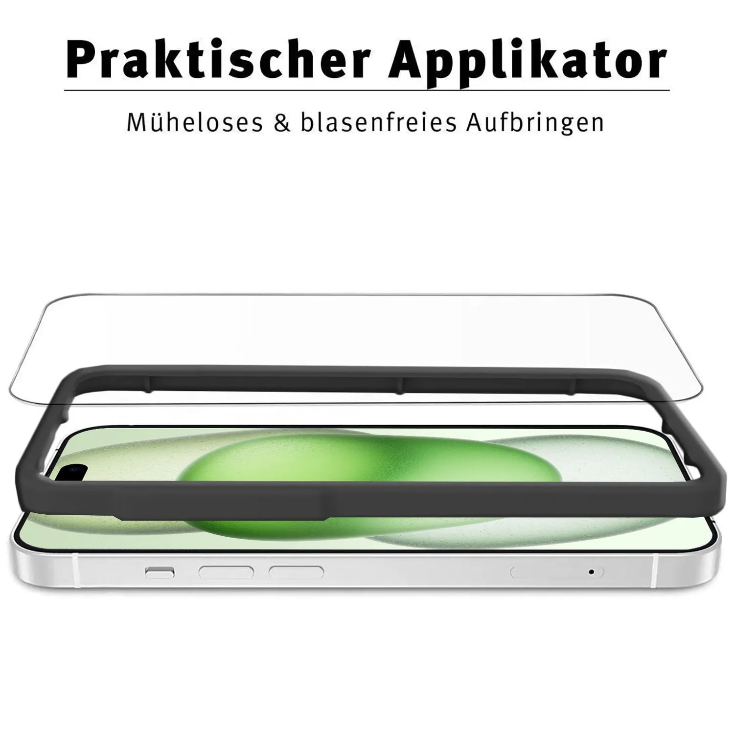 arktis iPhone 15 Plus Glas Displayschutz 3er Set 9H klar