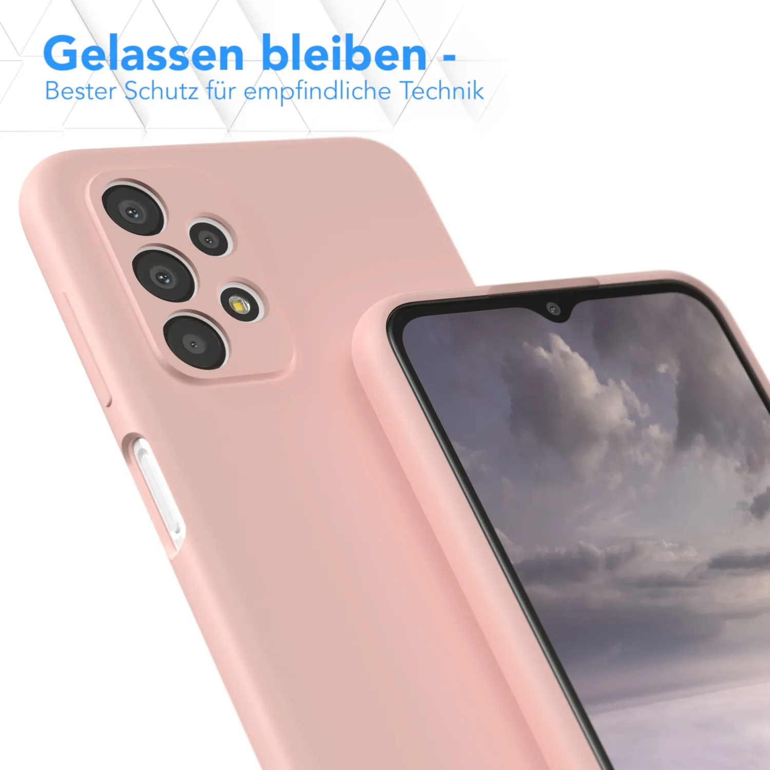 EAZY CASE Silikonhülle Galaxy A23 5G Alt Rosa matt