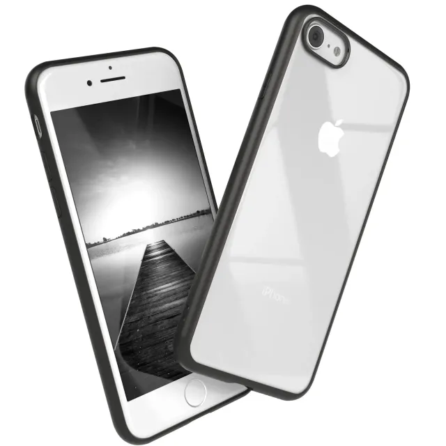 EAZY CASE Clear Hybrid Bumper iPhone SE Schwarz