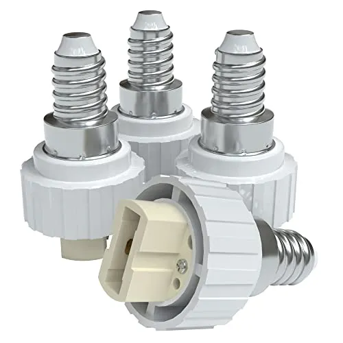 EAZY CASE E14 auf G9 Lampensockel Adapter Weiß 4er Set