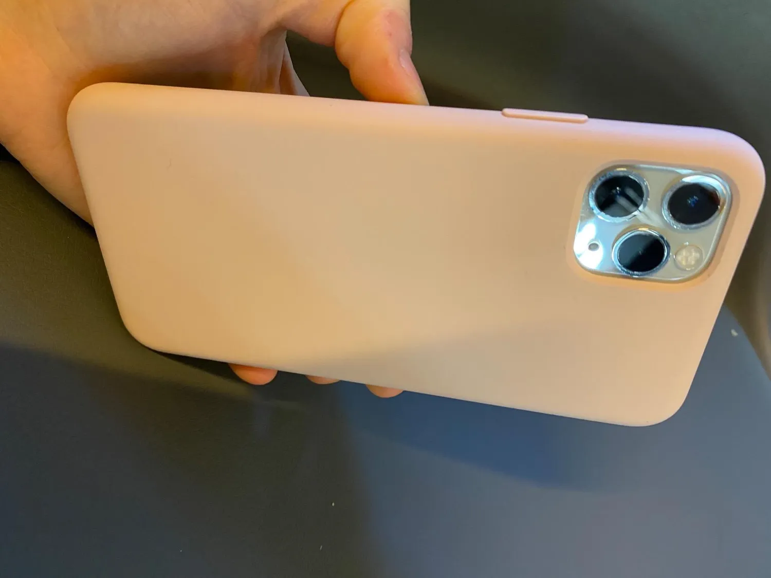 YATWIN iPhone 11 Pro Max Silikonhülle Sand Rosa matt