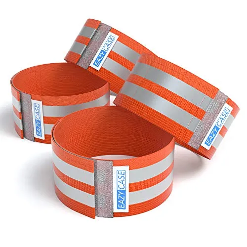 EAZY CASE Reflektorband Neon Orange 4er Set Klett