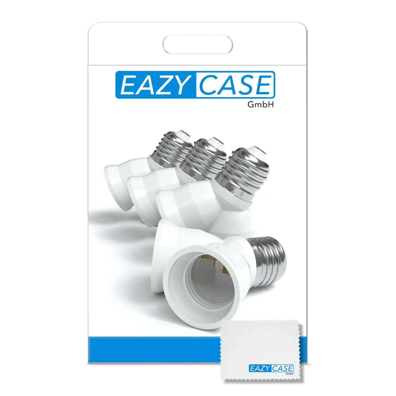 EAZY CASE E27 Y-Adapter Lampensockel Weiß 12er Pack 2-fach