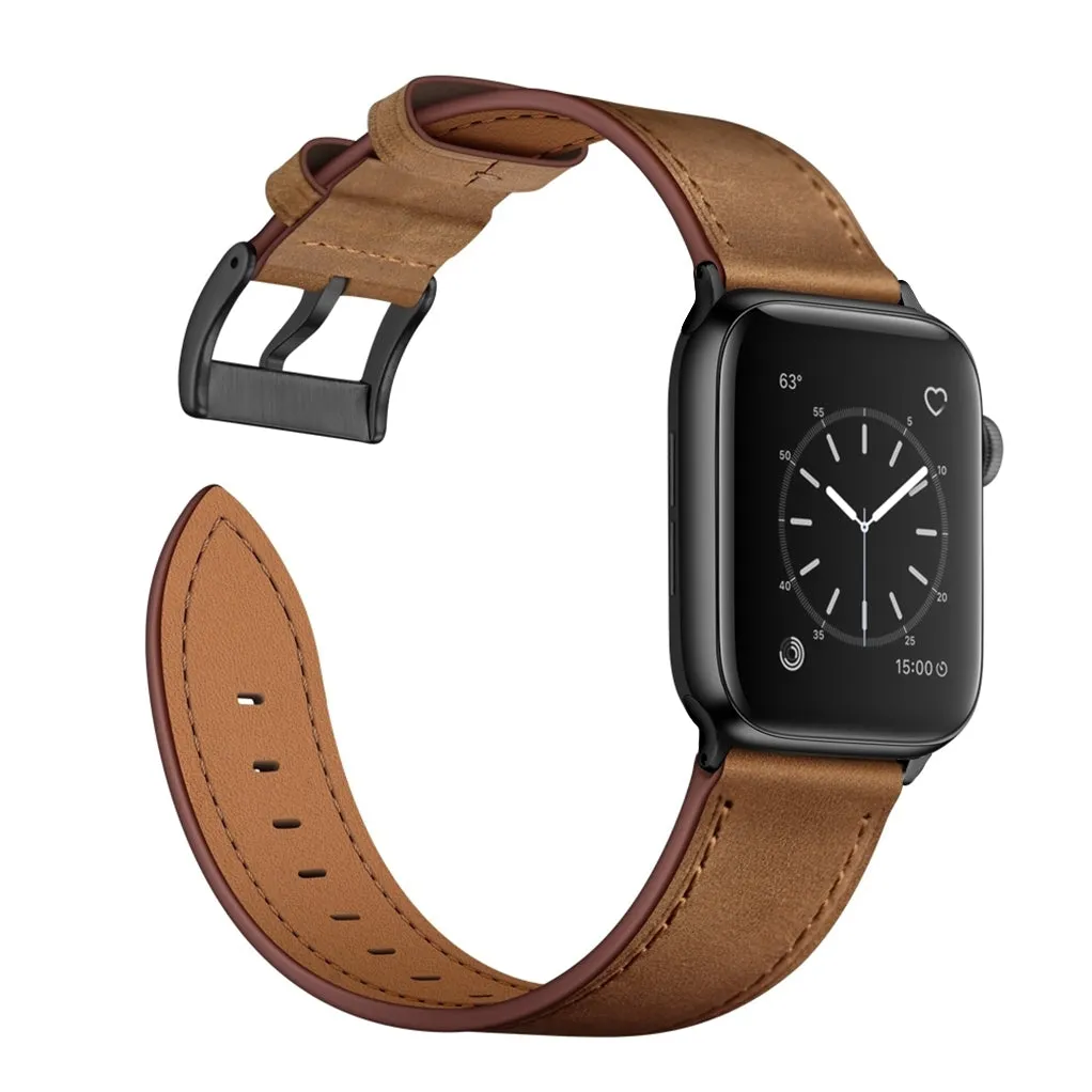 arktis Premium Apple Watch Armband Vintage Braun 44 mm