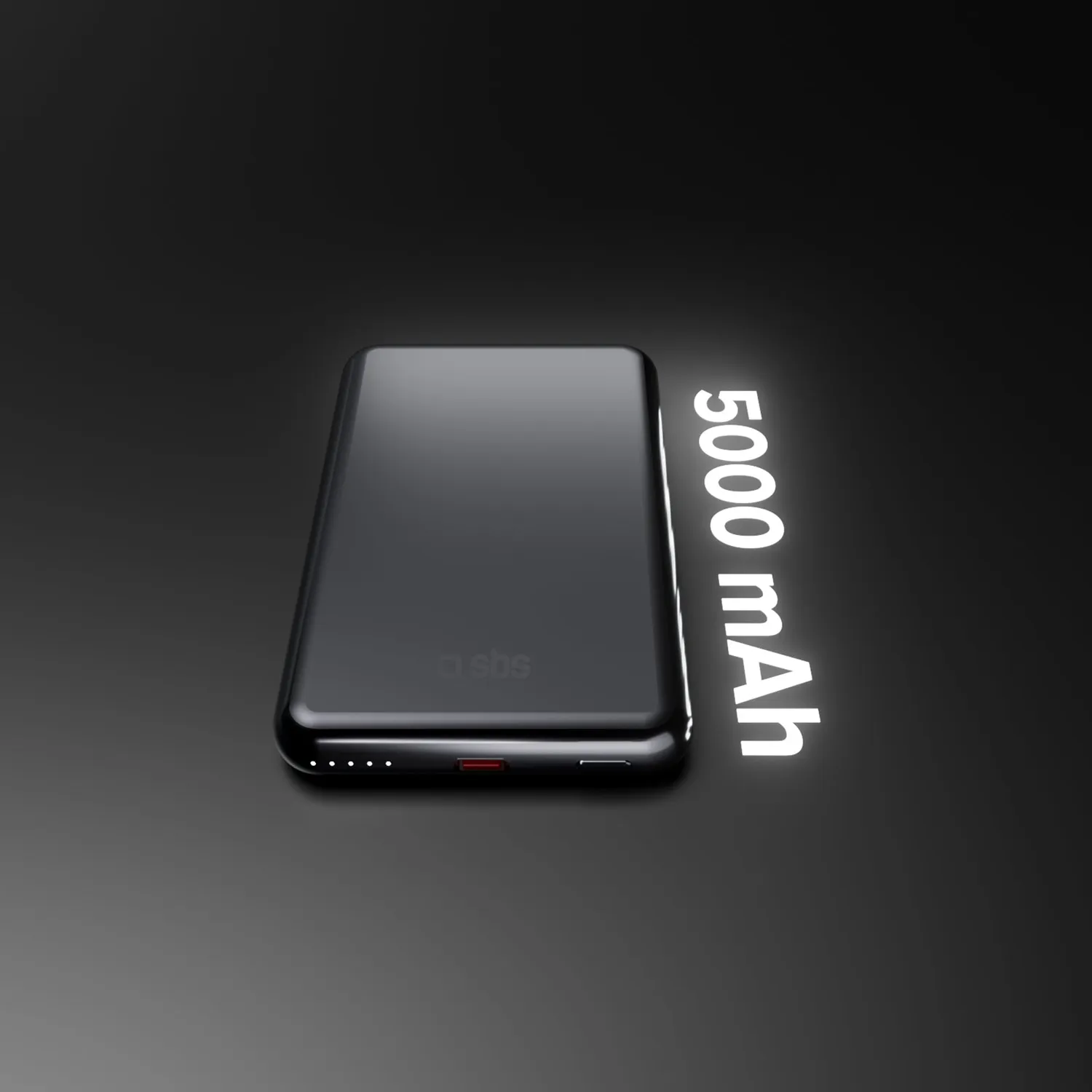 SBS Powerbank 5000 mAh magnetisch 15W MagSafe Alu