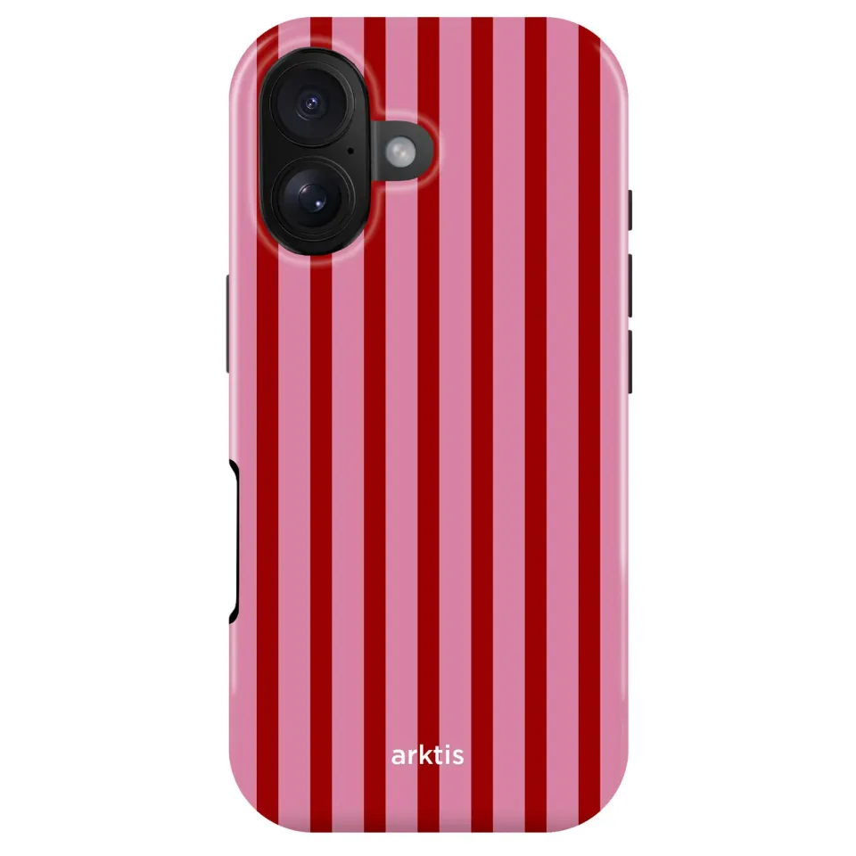 arktis Stripes iPhone 16 Hülle MagSafe stoßfest