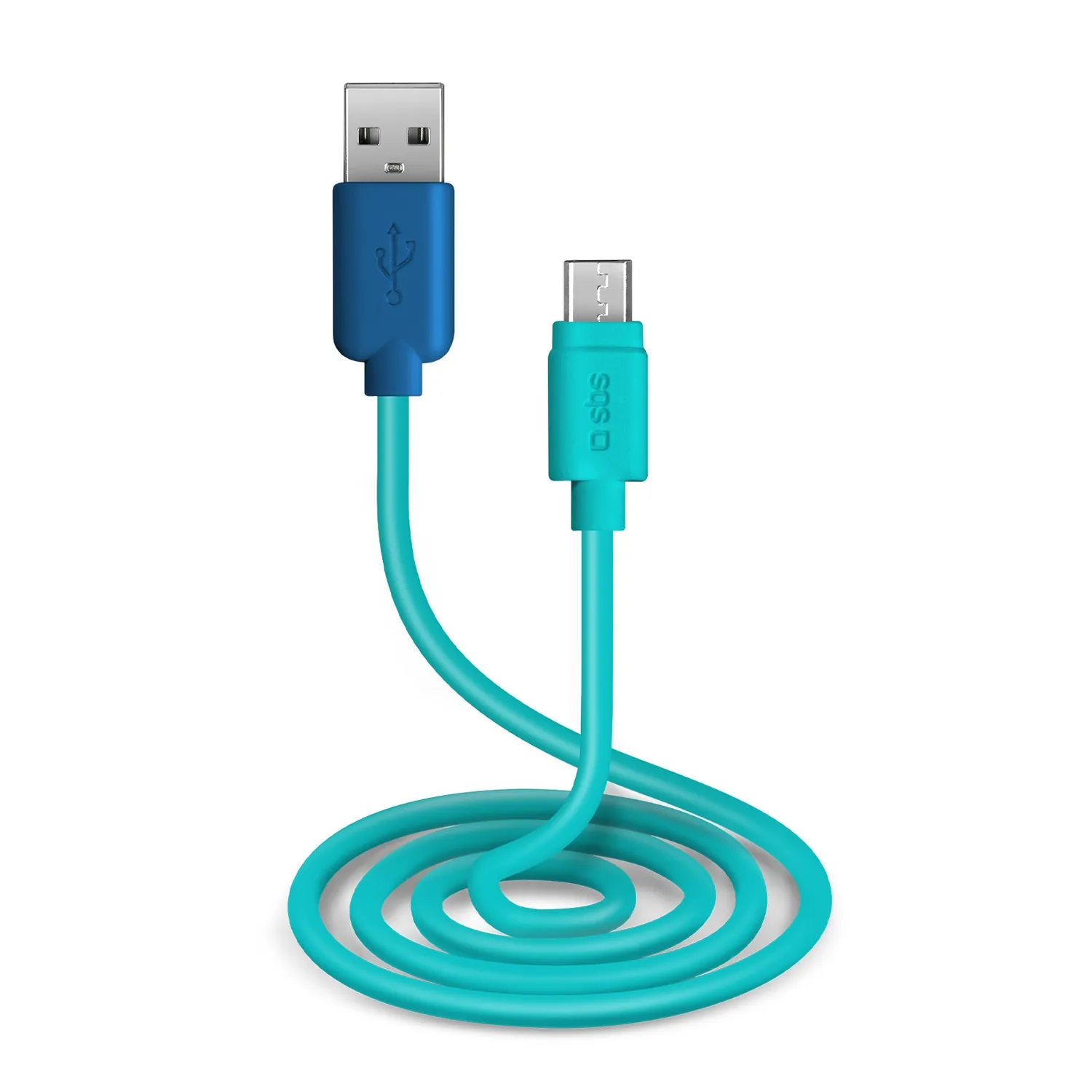 SBS Pop USB-Kabel Micro-USB 1 m Blau Datenkabel